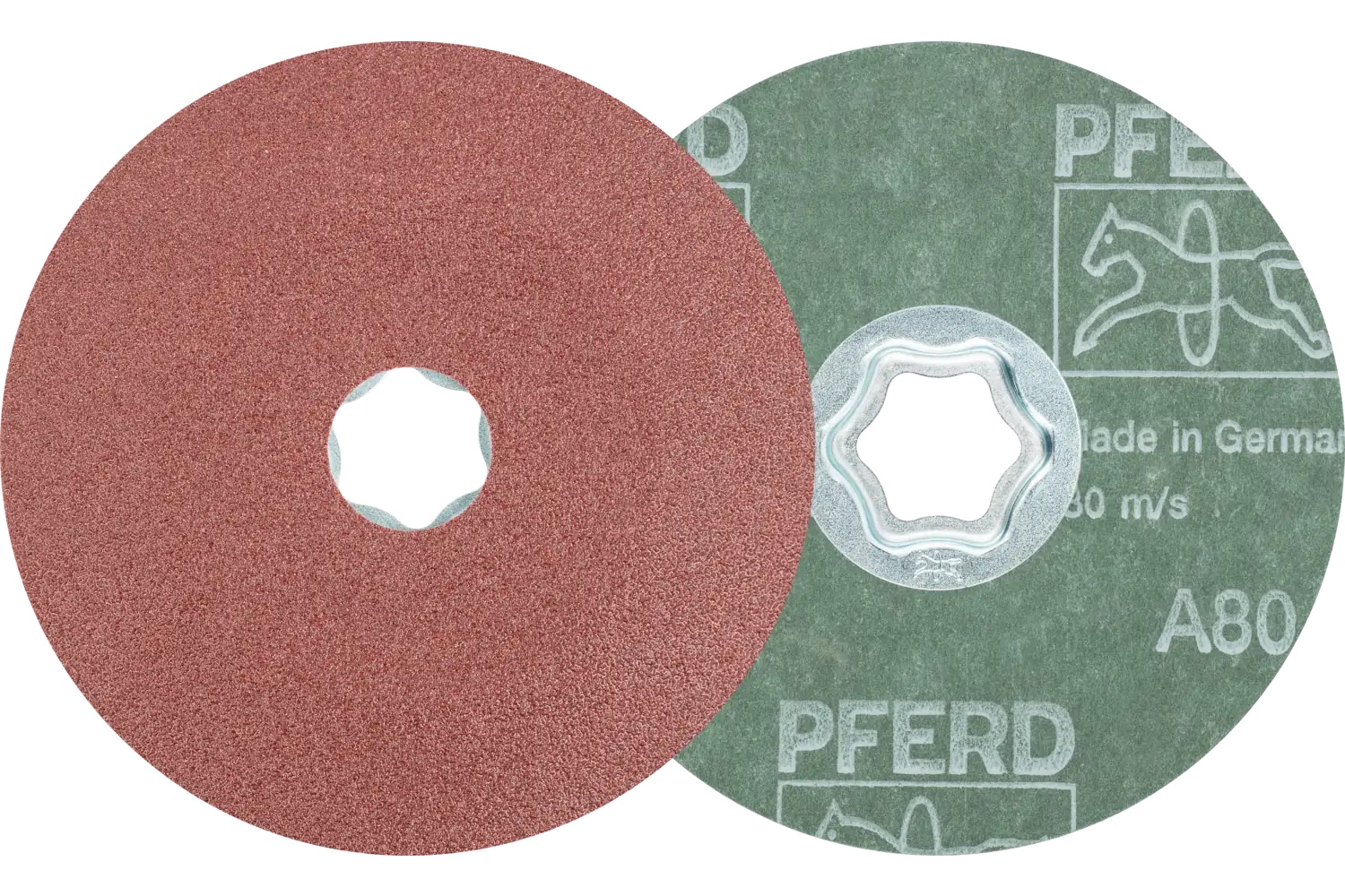 Picture of Pferd Combiclick® Fiber Disc, 4-1/2" Dia, 80 Grit, Aluminum oxide